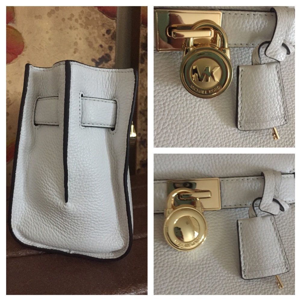 MK Hamilton Traveler in White Pebbled Leather - Picture 4 of 11
